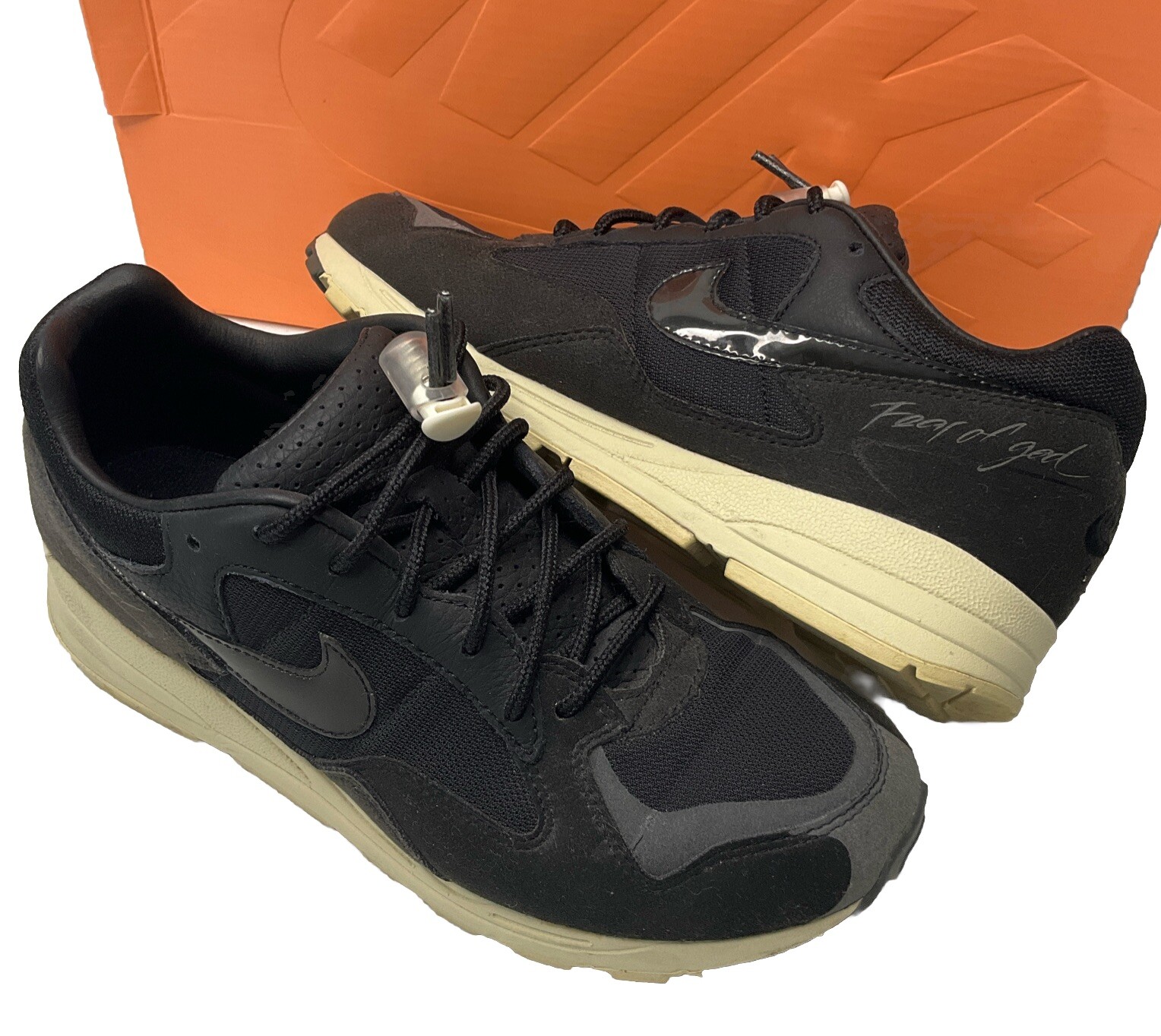 Nike Air Skylon 2 Fear of God FOG Black Sail Shoes Men Sz 5 / W 6.5 BQ2752-001