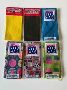 NEW Six (6) Stretchable Fabric Book Covers Standard Lot