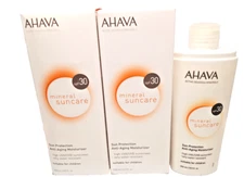 2 AHAVA Mineral  Sun Protection Anti-Aging Moisturizer SPF 30 8.5 oz. IN BOX