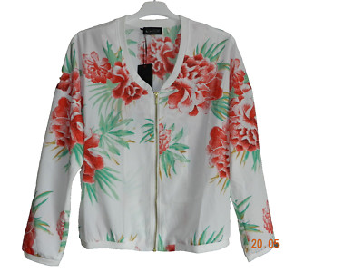 Laura Scott Jacke Blouson Damen weiß-bunt Gr. 38 NEU!