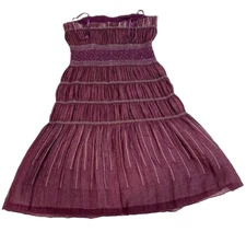 Max Studio - PUPLE SHEER MATERIAL Lined dress - women's size Small