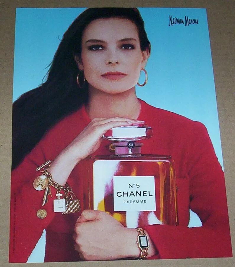 1987 print ad page - Chanel No 5 perfume PRETTY Girl bottle vintage  ADVERTISING