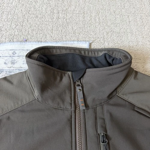 Beretta Men’s Butte Softshell Hunting Vest Sz L Moss Brown Bark Made Italy EUC image 2