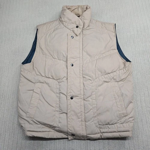 Vintage Charleston Bay Puffer Vest Mens Large Down Filled Insulated Outdoor 80s
