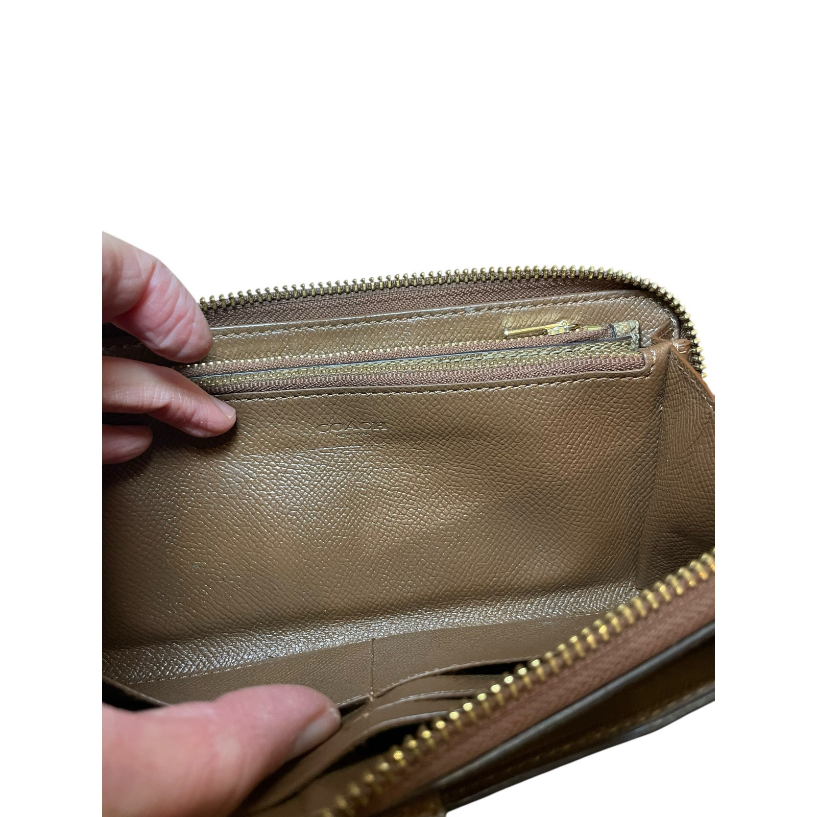 Coach Multifunction Wallet Large Brown Leather C … - image 10