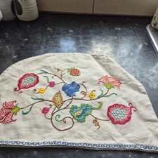  Linen Hand Embroidered Floral Tea Cosy