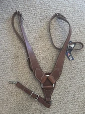 Synergy By Weaver Equine Leather Pulling Breast Collar Russet Horse Harness New