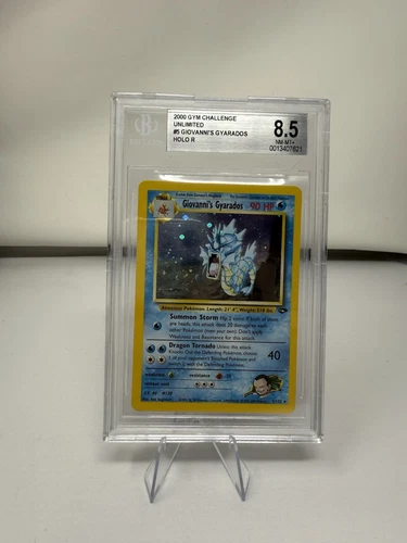 Bgs 8.5 Giovanni's Gyarados 5/132 Holo Rare 2000 Pokémon Gym Challenge Swirl