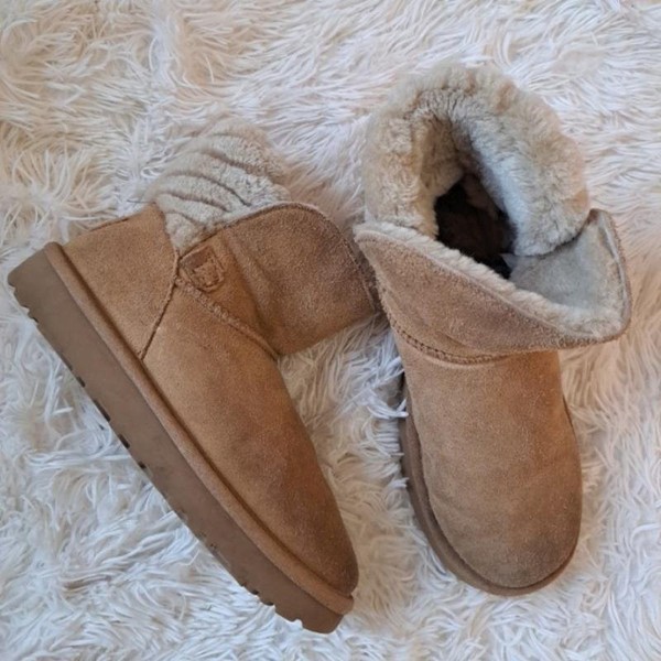 Women UGG Boots Beige 36 #O0T8