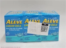 3 PACK!! Aleve NSAID Pain Reliever & Fever Reducer Liquid Gels EXP 08/2026