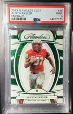 4/5! 2023 FLAWLESS CLGT AUSTIN EKELER EMERALD #36 PSA MINT 9 WESTERN COLORADO