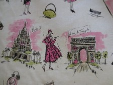 NEW "Tres Chic" Fabric Paris Eiffel Tower Arc de Triompe Sew Quilt Craft 9.5 yds