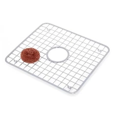 iDesign InterDesign Gia Metal Sink Grid with Draining Hole, Non-Skid Protector