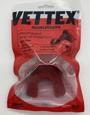 Vettex Model 25 Doubleguard Football Mouthguard with Lip Protection Scarlet RED