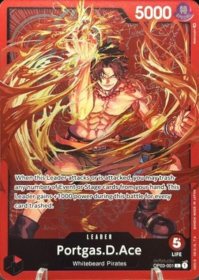 Portgas.D.Ace • OP03-001 Alt Art Foil Leader Special Goods Set One