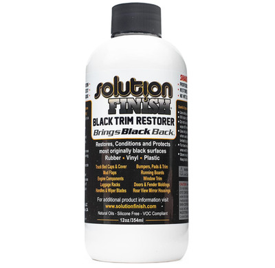 Solution Finish Black Trim Restorer for Plastic & Vinyl, 12 oz