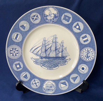 Wedgwood Peabody Museum of Salem 150th Anniversary Teller blau ESSEX
