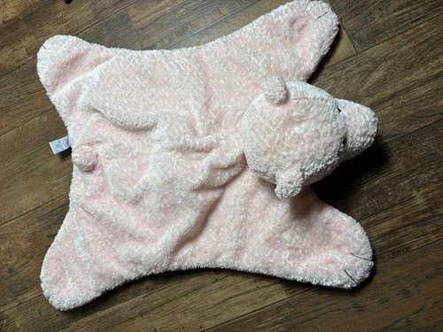 Baby Gund Comfy Cozy Pink Bear Lovey Blanket Security Mat Plush Toy w Satin 5864