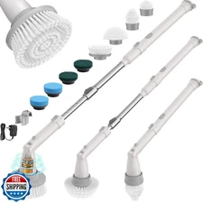 Sweepulire Electric Spin Scrubber SW1, Shower Scrubber with Long Handle, 2 Sp