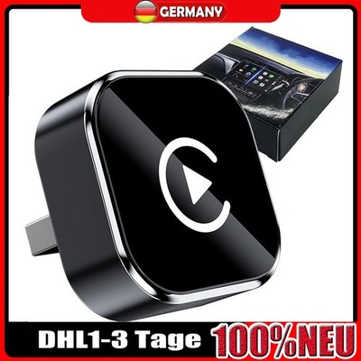 Wireless CarPlay Android Auto Adapter 2 in 1 Plug Play für iOS Android Schwarz