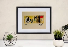 Joan Miró, Hand-Signed Original Print With COA + $3,500 USD Appraisal.