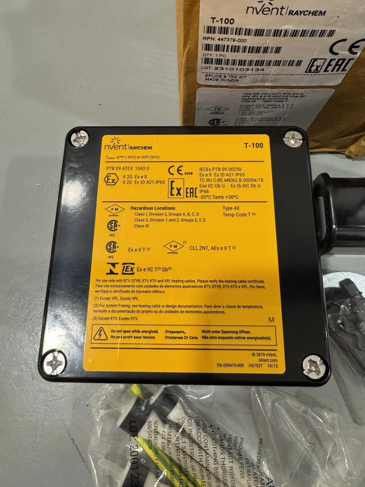 Nvent Raychem T-100 Splice & Tee Kit Brand New In Box 5