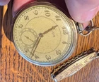 Antique Elgin Gold Pocketwatch + Pocketknife 1920-1930? Works