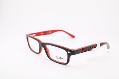 NEW RAY-BAN JUNIOR RB 1535 3573 BLACK RED AUTHENTIC EYEGLASSES 48-16
