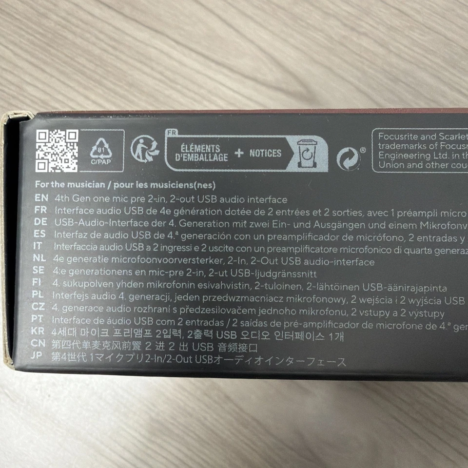 Focusrite Scarlett Solo 4th Gen USB Audio Interface with Scarlett Mic Pre - Image 3 of 3