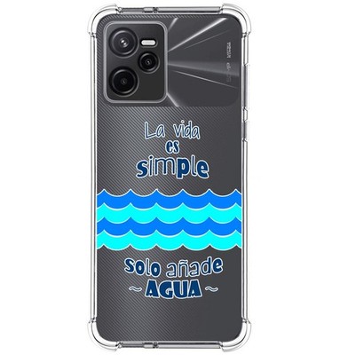 Funda Silikon Antischock Für Realme Narzo 50A Prime Design Wasser Zeichnungen