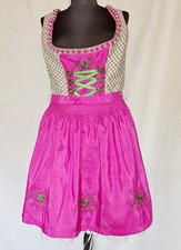 DRESS VINTAGE LANDHAUS TRACHTEN TYROL OKTOBERFEST DIRNDL PINK WOMENS US 12 EU 40