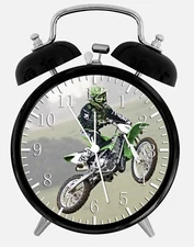 Motor Cross Alarm Desk Clock 3.75" Home or Office Decor W394 Nice For Gift