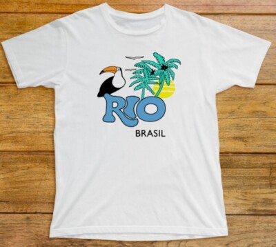T-Shirt Rio Brasil 777 Vogel tropisch Brasilien Regenwald Rod Stewart Strand Sommer