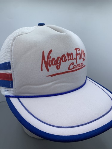 VTG Niagara Falls Canada Trucker Hat- 3 Stripe SnapBack - Foam And Mesh - Picture 2 of 15
