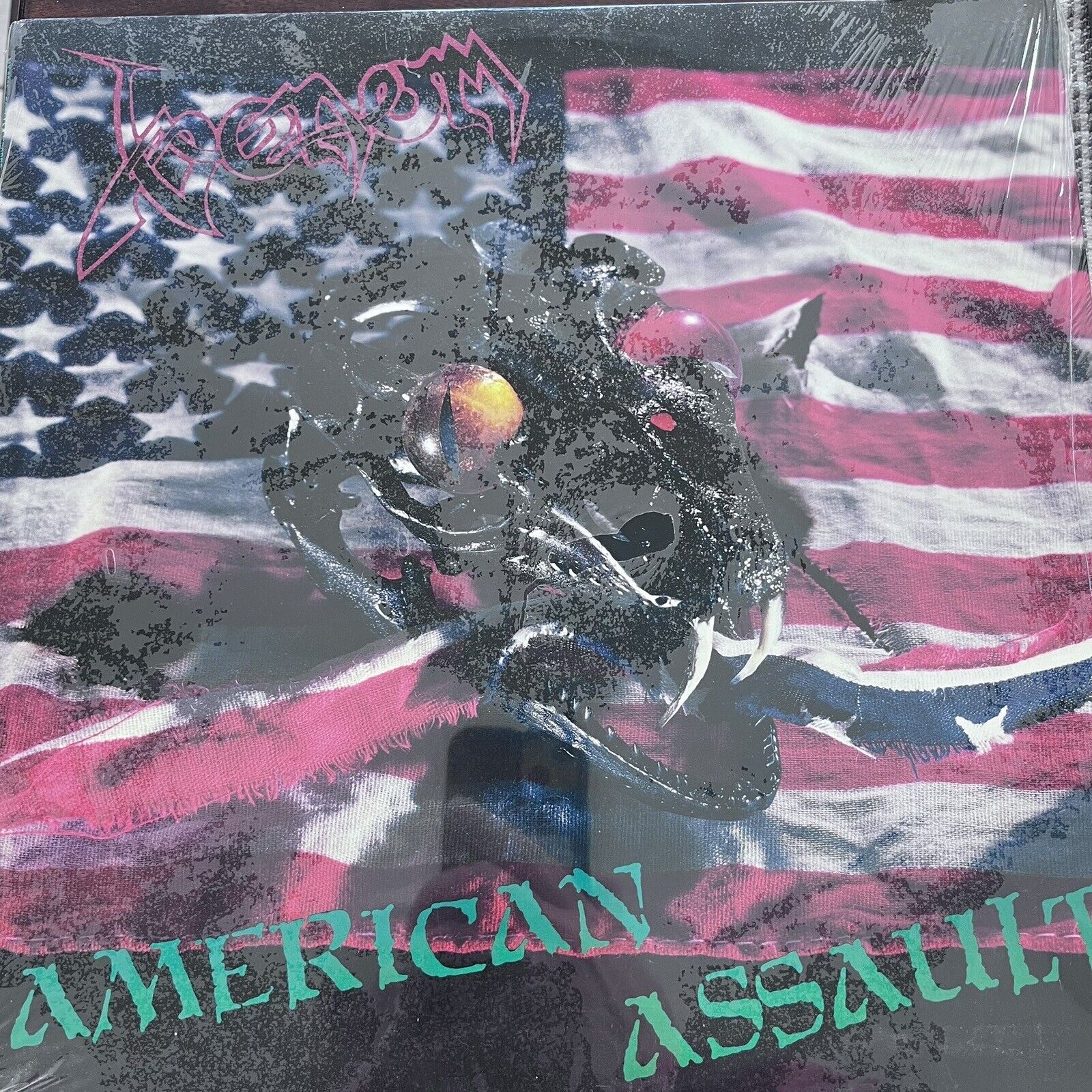 Venom American Assault Vinyl 1985 Combat Records MX 8034 Hammer smith Odeon