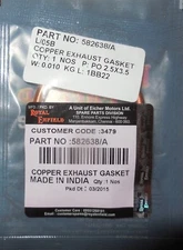 Royal Enfield EFI B5 C5 Electra G5 500 GT 535 Exhaust Gasket 582638/a Copper