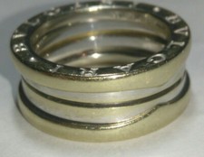 Solid 18k white gold bvlgari 8.75mm b.zero1 ring 10.02 grams - sz 5.5