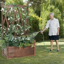 Large Garden Planter Raised Bed Vegetage Patio Basket Box Tall Climbing Trellis 