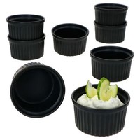8X Muffin SchäLchen Nero Schwarz 180Ml Minibackform Soufflé Auflauf CrèMe BrûLéE