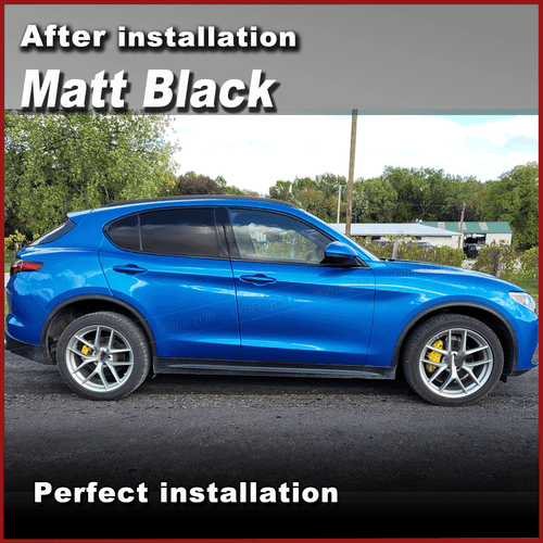 Guardabarros de moldeo con arco de rueda lateral negro mate para Alfa Romeo Stelvio - Imagen 2 de 15