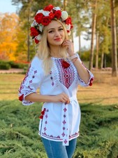 HANDMADE EMBROIDERY Ukraininan national blouse Vyshyvanka