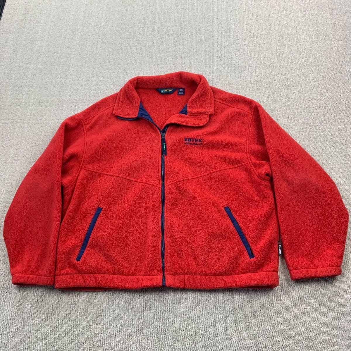 Vintage Eddie Bauer EBTEK Fleece Jacket Mens XL Red Full Zip Vintage Eddie Bauer EBTEK Fleece Jacket Mens XL Red Full Zip