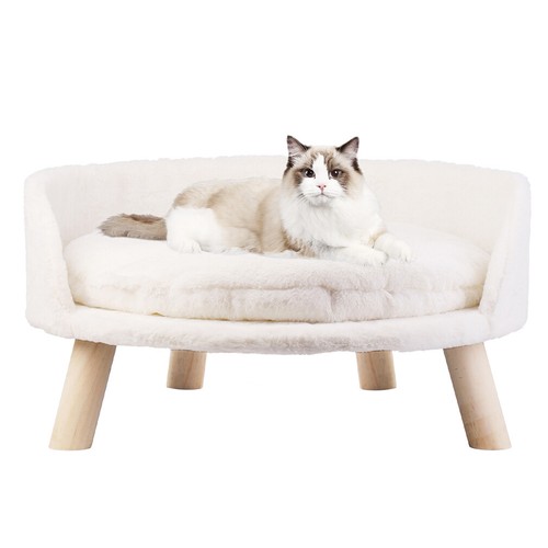 Dog Cat Bed Sofa Couch Kitten Lounge Elevated Sofa Bed 4-Legged Stool Raised Bed - Picture 11 of 24