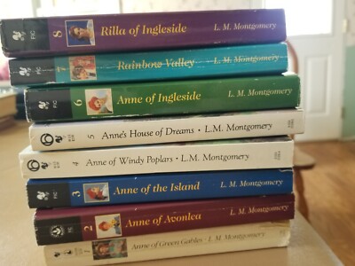 LUCY M MONTGOMERY - 8 Book Lot ANNE OF GREEN GABLES Series #1-8 Full Set