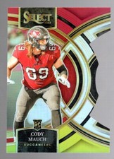 2023 Panini Select Premier Level Red & Yellow Prizm Die Cut #133 Cody Mauch (RC)
