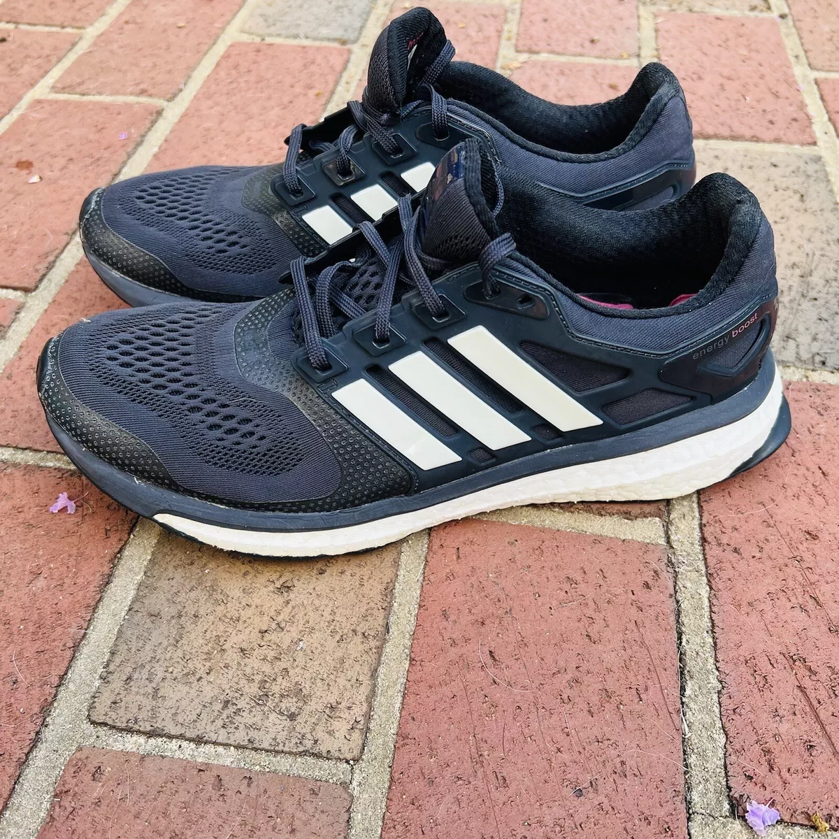 Adidas Women Energy Boost Running Shoes Womens Size 9.5 Black Low Top Sneakers | eBay