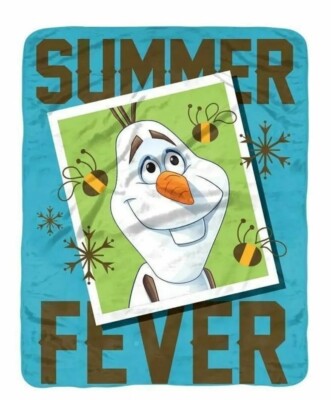 Disney Frozen Throw Blanket Olaf Snowman 40''x50'' NEW