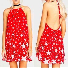 Show Me Your Mumu Star Spangled Katy Halter Dress Size S Small Women's NWT