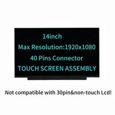For Lenovo 14e Chromebook 81MH LCD Touch Screen Assembly 14" FHD 40 Pin Narrow