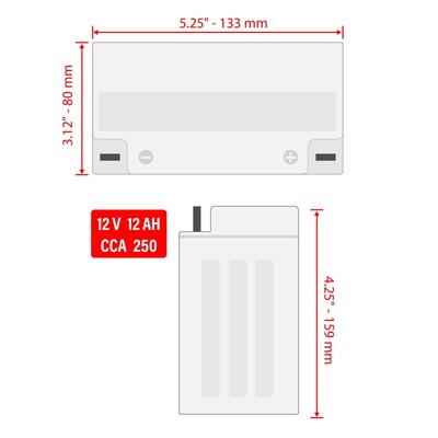 Yb12Al-A2 AGM Battery for BMW 61217729049 F650GS 2001 - 2008 650cc 